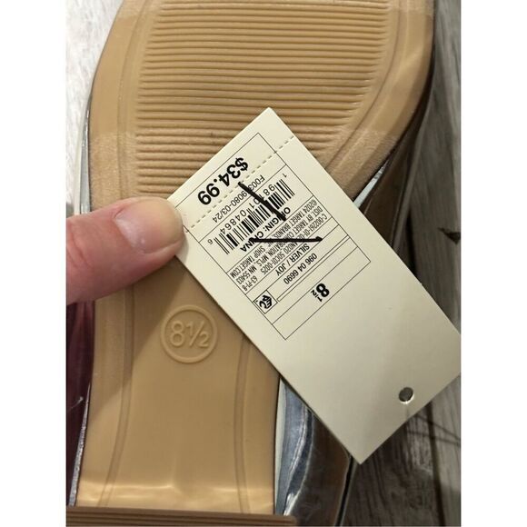 A NEW DAY Women's Joy Ballet Pumps Silver Size 8.5 - Picture 11 of 11